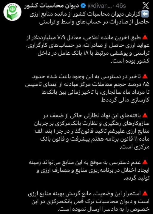 پرونده ترک فعل بانک مرکزی در تخلفات ارزی به دادسرا ارسال شد